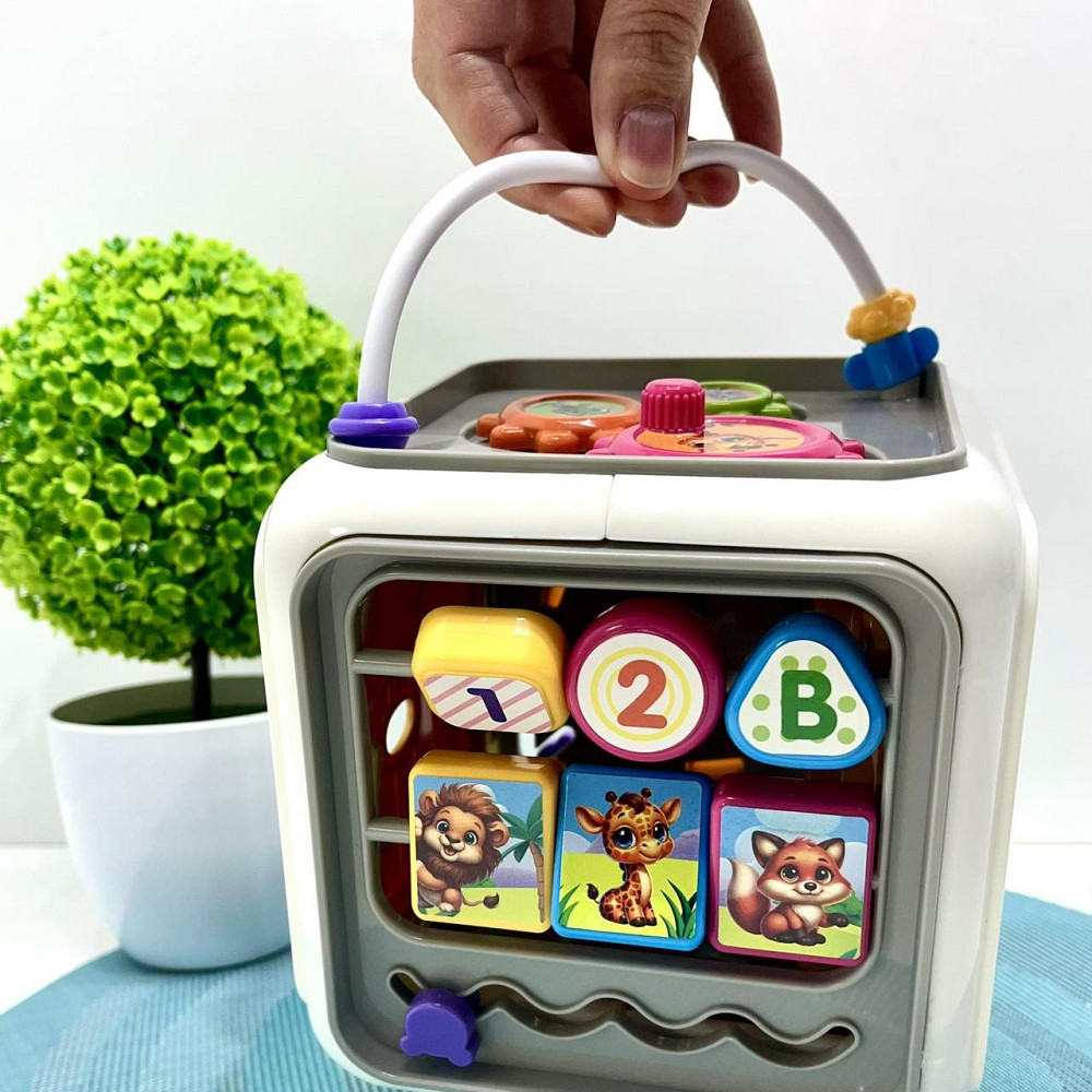 Музичний куб WToys українська мова пісні казки загадки пальчикові ігри віршики підсвічування цифри звуки тварин (25462) Чернигов - изображение 4