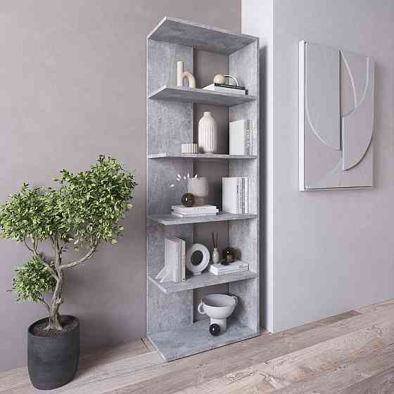 Стеллаж VAYS D-6, книжная полка из 5 открытых секций, ЛДСП, 60×30×178 см - для дома, офиса, гостиной Львов