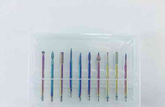 Набор цветных-алмазных насадок для фрезера, 10 шт. Киев