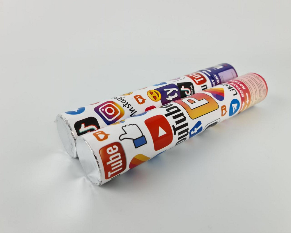 Хлопушка пневматическая Социальные сети, 30 см 4830-19 (1 пачка) Харьков - изображение 4