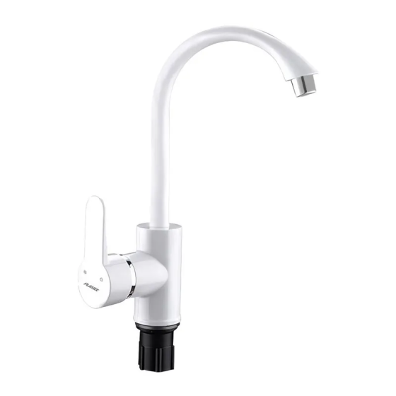 Змішувач для кухні Plamix Leon-011 White    ( PM0614 ) 30735 Харків