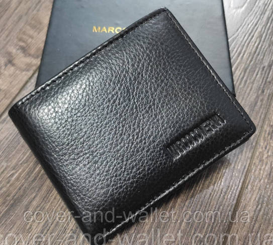 Компактний шкіряний чоловічий гаманець на магнітах Marco Coverna M101 Київ - фото 2