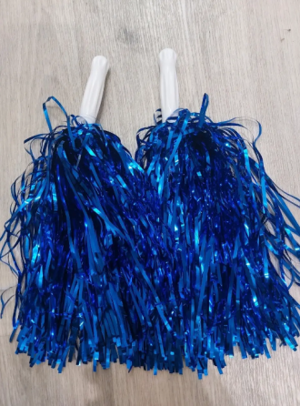 Помпони для черлідингу для дітей та дорослих 2 штуки 31 см синій Київ