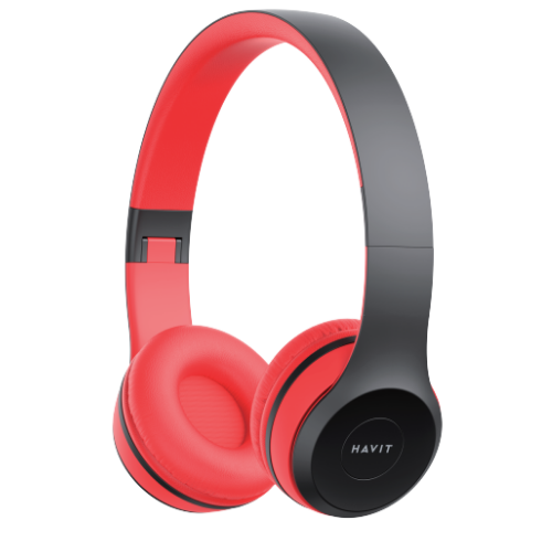 Навушники бездротові Havit HV-H2575BT з мікрофоном чорний/червоний Житомир