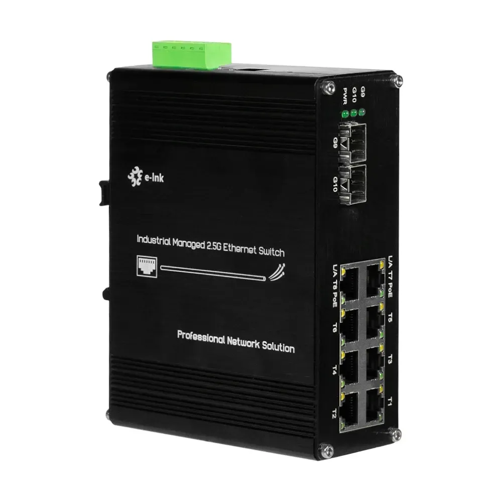 PoE-комутатор 10-портовий керований L2+ E-LINK LNK-IMC208-2.5GPM-SFP+ 2.5G з 8 портами PoE, 240W (73-00139) Київ - фото 3
