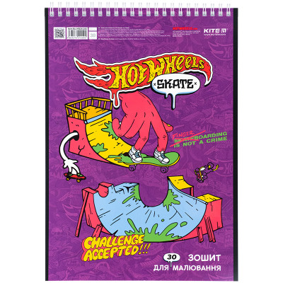Альбом для рисования Kite Hot Wheels 30 листов (HW24-243) Винница - изображение 5