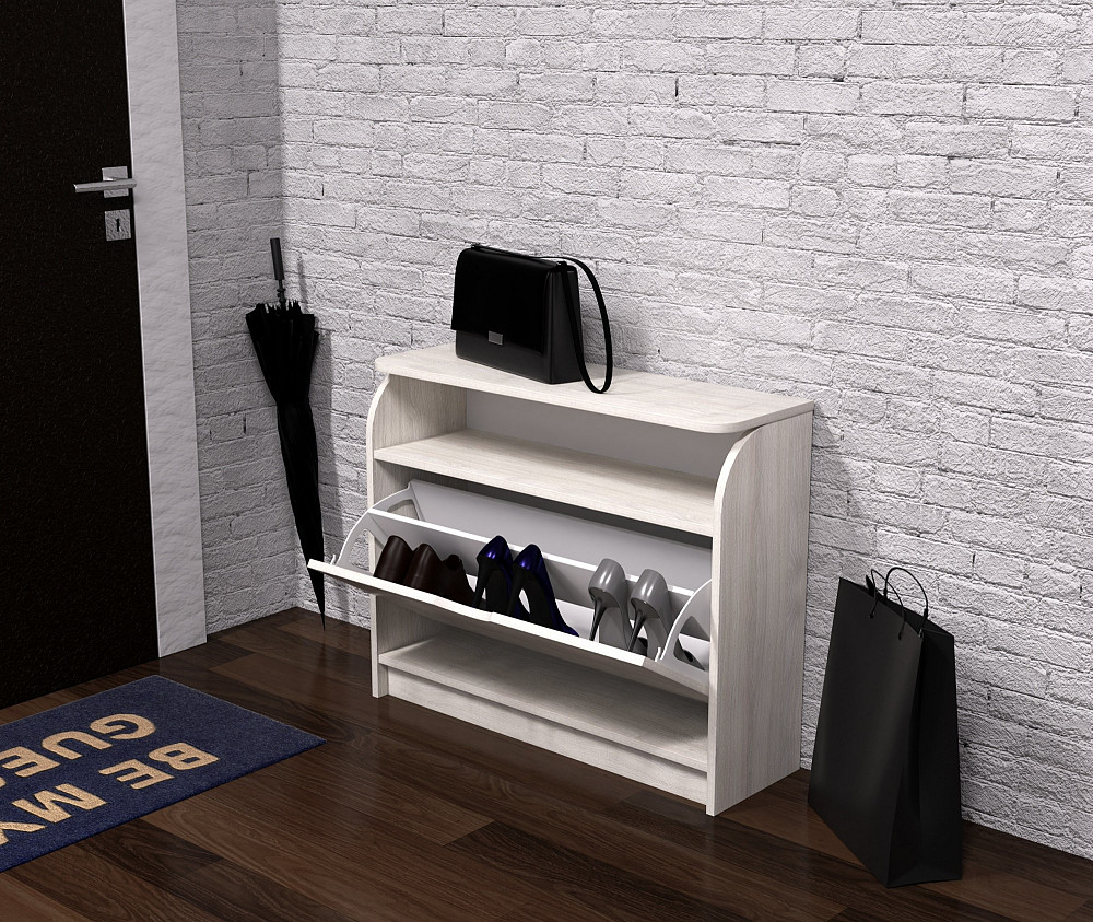 Тумба для обуви №3, Дуб Шамоні Світлий, 800/250/650 Львов - изображение 3