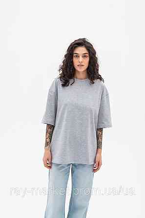 Футболка оверсайз RAY OVERSIZE жіноча сірий меланж (U0104W-Grey Heather) L/XL Київ