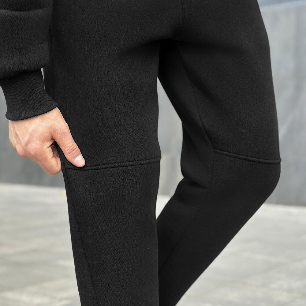 Чорний чоловічий спортивний костюм осінь/зима з капюшоном Pobedov Space Київ - фото 7