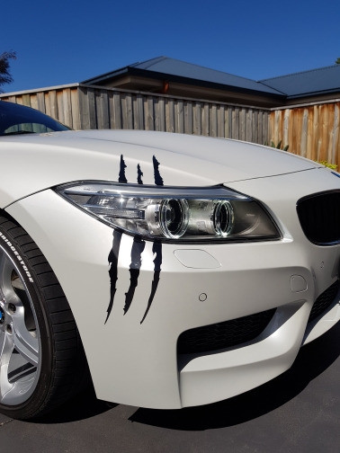 Наклейка на авто у вигляді Подряпини Когтем Чорна Київ - фото 3