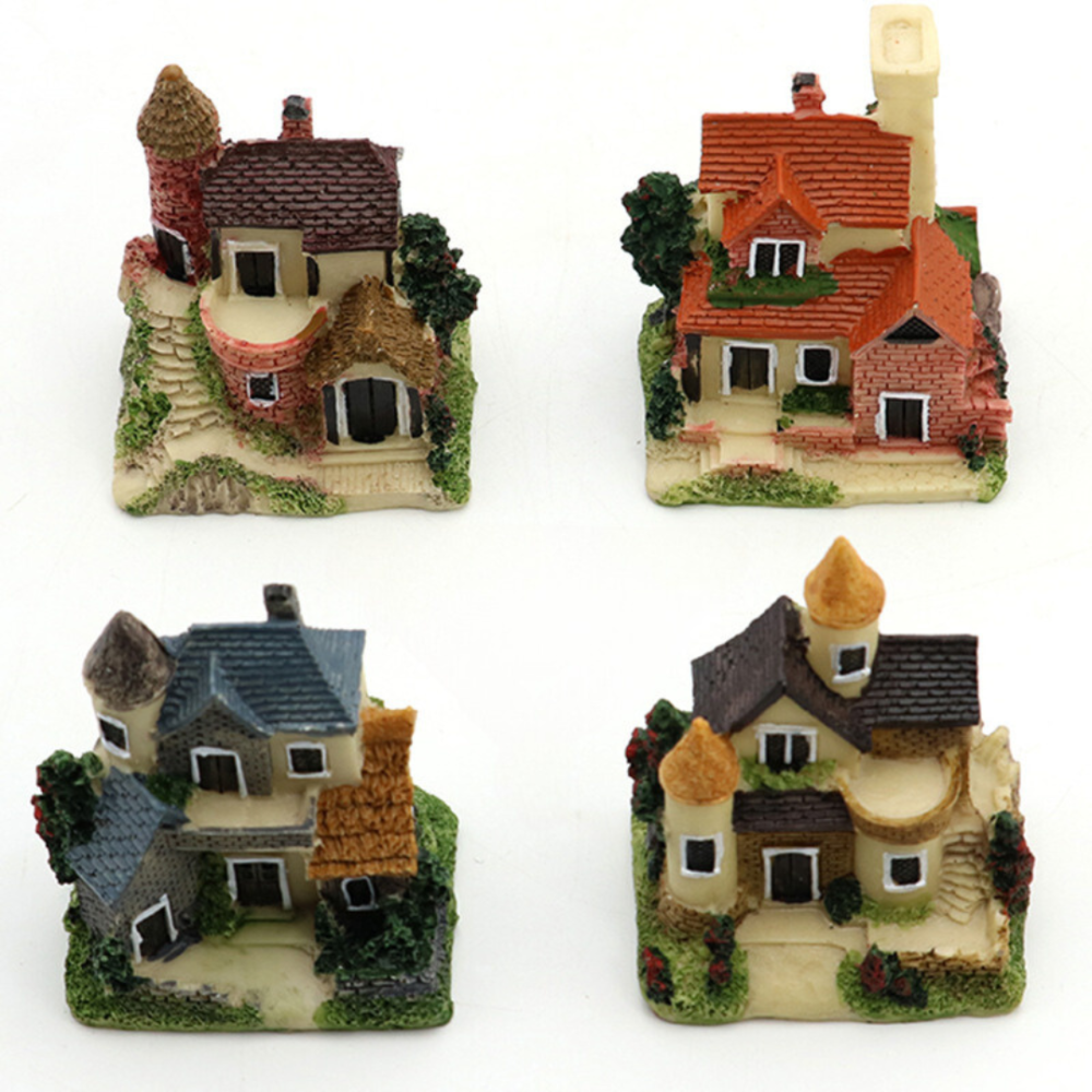 Декоративный Домик для мини-сада флорариума микроландшафта рокария аквариума  диорам моделизма Темний дах Одесса - изображение 3