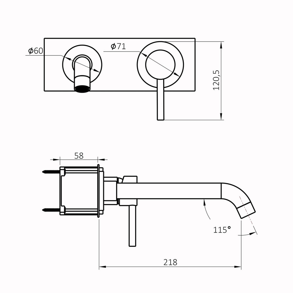 Змішувач для умивальника Globus Lux LAZER Pro GLPR-204-00-SMART Київ - фото 9