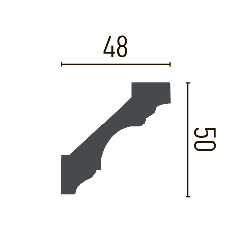 Карниз полиуретановый гладкий Gaudi Decor P 222 Днепр - изображение 2