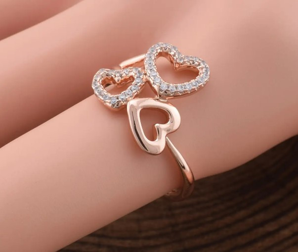 Кольцо Xuping 14038, 20 размер (ширина 15мм), белые фианиты, позолота РО Киев - изображение 3