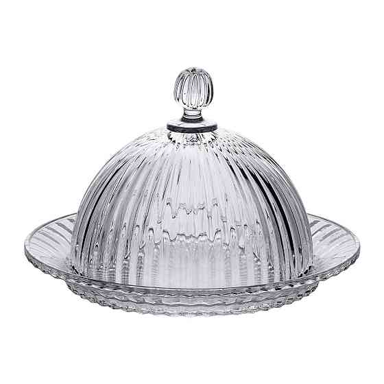 Скляне блюдо з кришкою для десертів Ø 20 см Київ