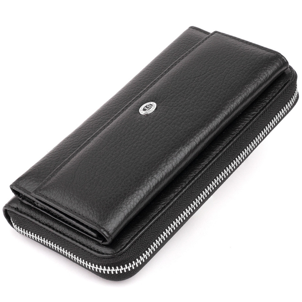 Гаманець шкіряний жіночий ST Leather 19292 Чорний Київ - фото 1