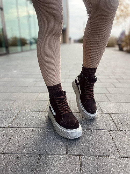 Molly Кросівки жіночі MOLLY 243 коричневі (зима, замша натуральна) (5674) 38 Коломыя - изображение 5