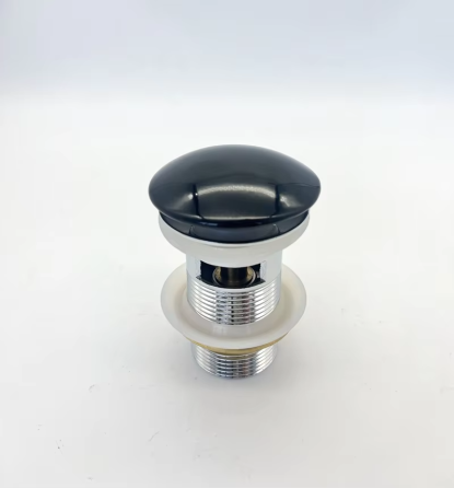Донний клапан для раковини Mixxus POP-UP-08 BLACK 1 1/4" автомат CLICK-CLACK з переливом (AC3565) Київ