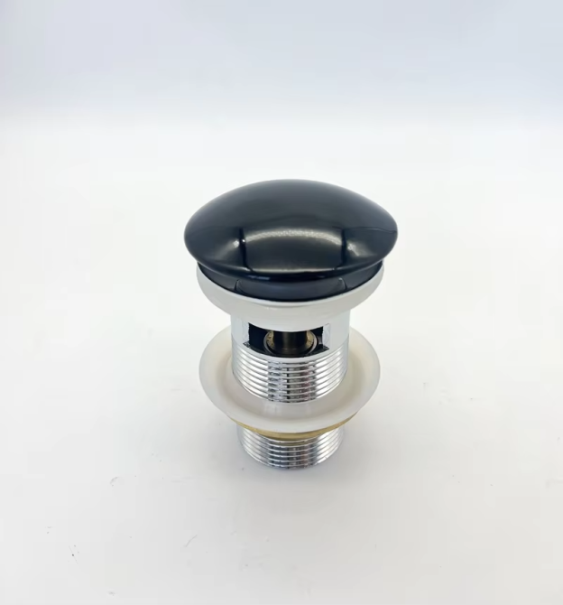 Донний клапан для раковини Mixxus POP-UP-08 BLACK 1 1/4" автомат CLICK-CLACK з переливом (AC3565) Чернівці - фото 4