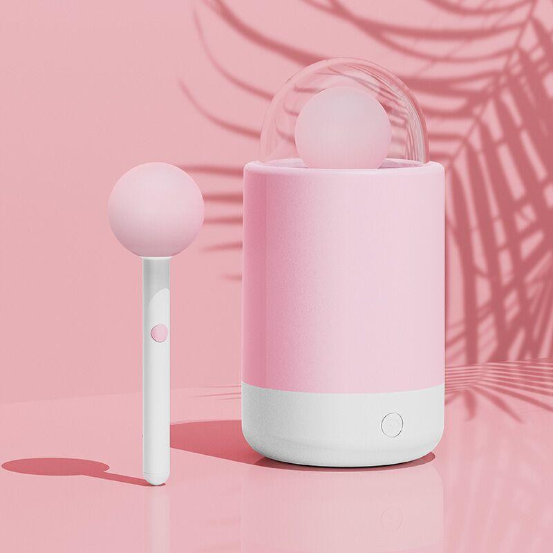 Вібратор-цукерка на паличці KISSTOY Pink Pop, зарядний кейс-нічник, 10 режимів вібрації Sex Aura Київ - фото 6