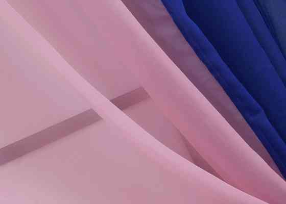 Кухонные шторы VR-Textil № 017к комбинированные с подвязками синий с розовым 265х170 см (52-1008) Киев