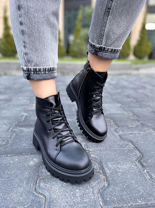 Astra Черевики жіночі G.S.V. ASTRA чорні натуральна шкіра зима висота 13 см (5183) 37р.38р.39р. Коломыя - изображение 5