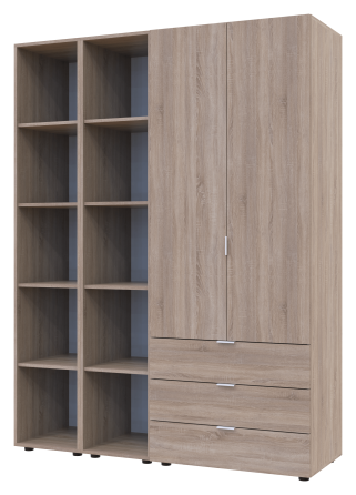 Комплект шкафов для одежды Doros Гелар (3 шт.) 153,9х49,5х203,4 см Дуб сонома (DRS-011144) Львов