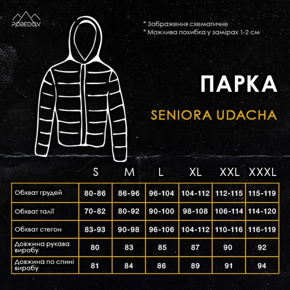 Парка чоловіча зимова з капюшоном Pobedov Seniora Udacha Gray Київ - фото 8