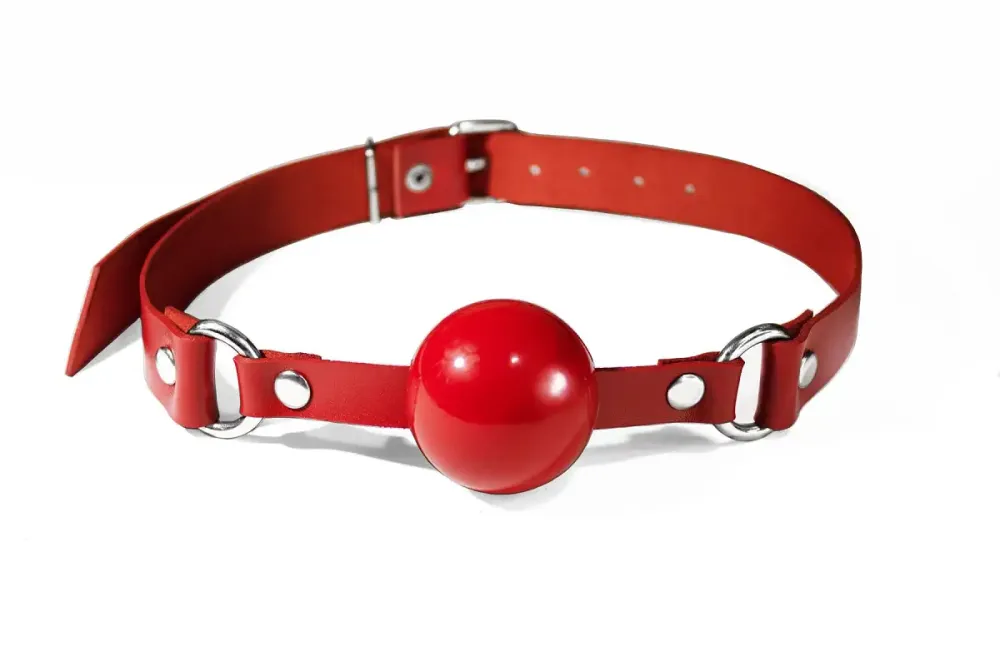 Кляп силіконовий Feral Feelings Silicon Ball Gag Red/Red, червоний ремінець, червона кулька Львів - фото 1