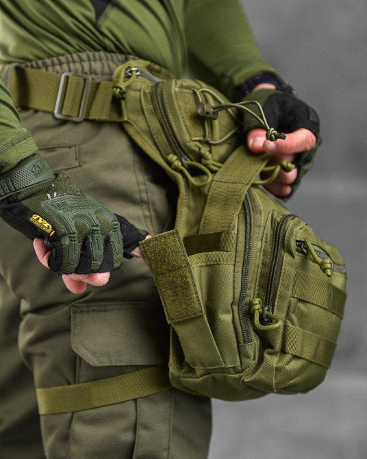 Тактична Сумка поясна на ногу roulette oliva Одеса - фото 6