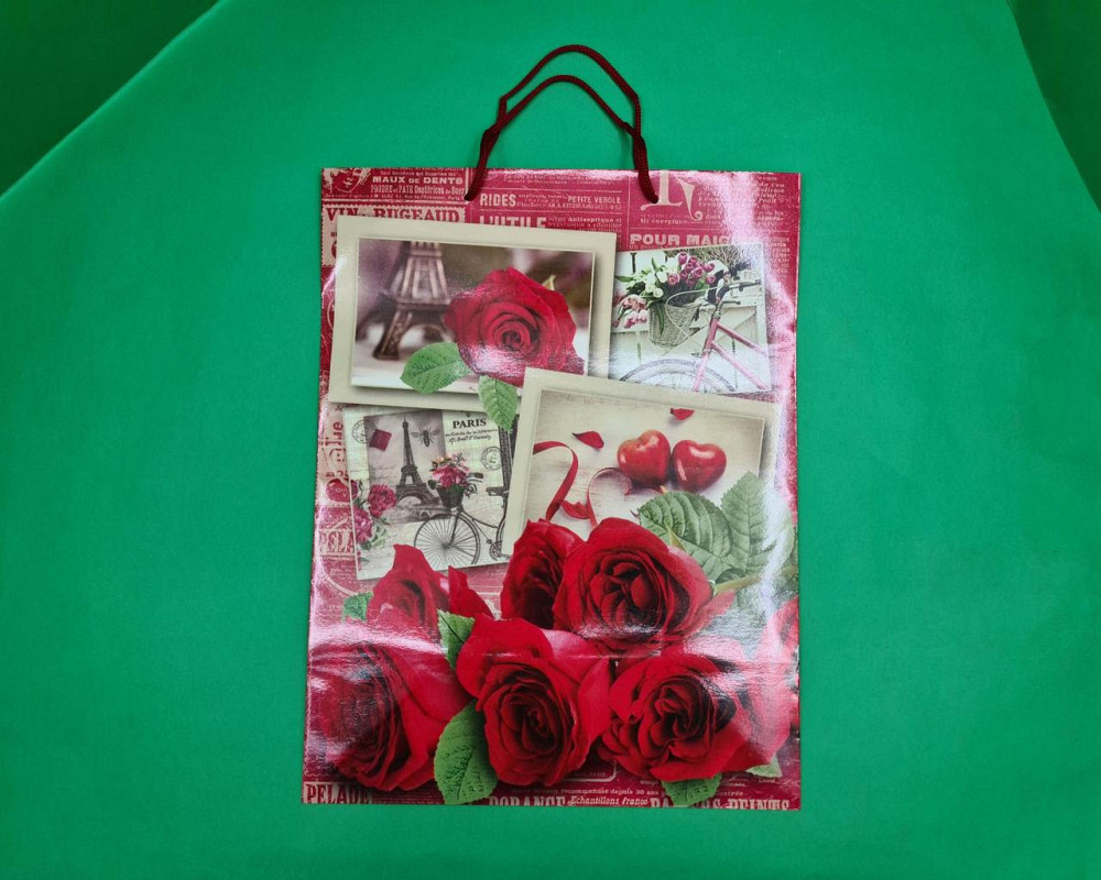 Подарунковий паперовий пакет Гігант (широке дно)о 30/40/17 (артGSD-13) (12 шт) Харків - фото 4