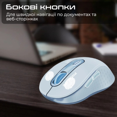 Мишка Promate Ken Wireless/Bluetooth Blue (ken.blue) Вінниця - фото 6