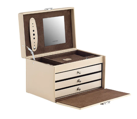 Скринька для коштовностей "Cordoba" на 4 віділення, бежево-коричнева, 24х15,5х15 см Рівне