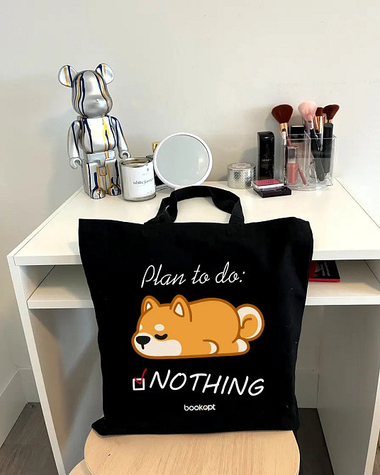 Екошопер BookOpt BK4061 Plan to do: NOTHING чорний Луцьк - фото 7