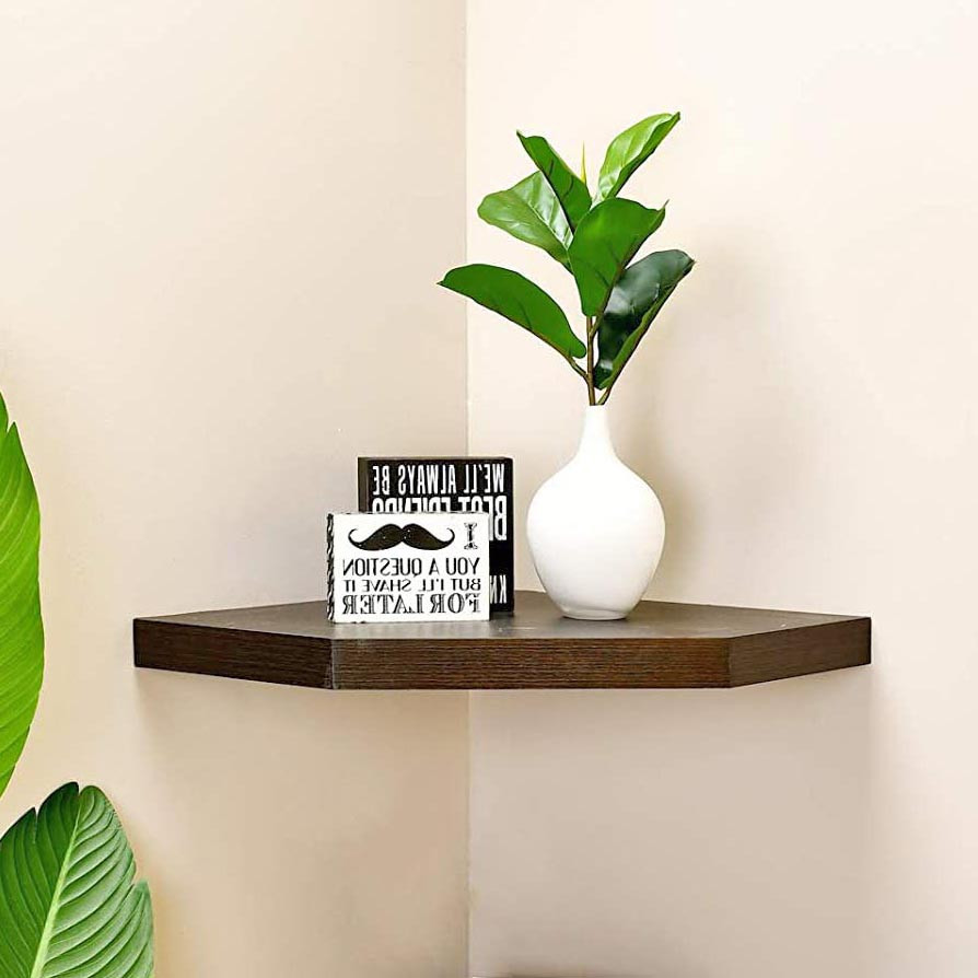 Угловая настенная полка 