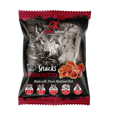 Ласощі для собак Alpha Spirit DOG Snacks Prosciutto напіввологі з прошуто, кубики 50 г (8436586310066) Вінниця - фото 1