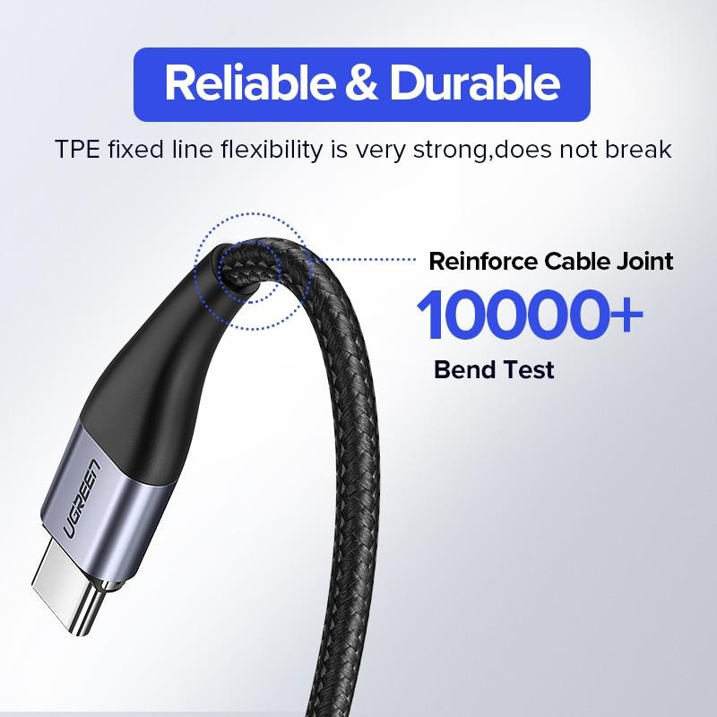 Магнитный кабель USB Type-C Ugreen для зарядки и передачи данных (Черный, 1м) Миколаїв - фото 7