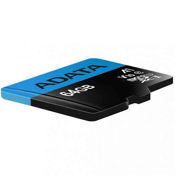 Карта пам'яті MicroSDXC A-DATA Premier 64Gb Class 10 A1 AUSDX64GUICL10A1-RA1 Одеса