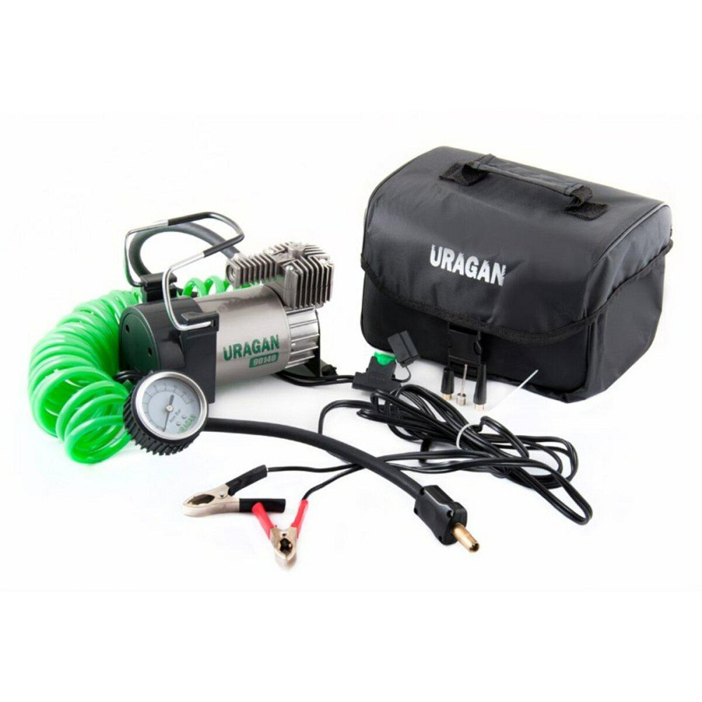 Компрессор автомобильный Uragan с зажимами АКБ Киев - изображение 2