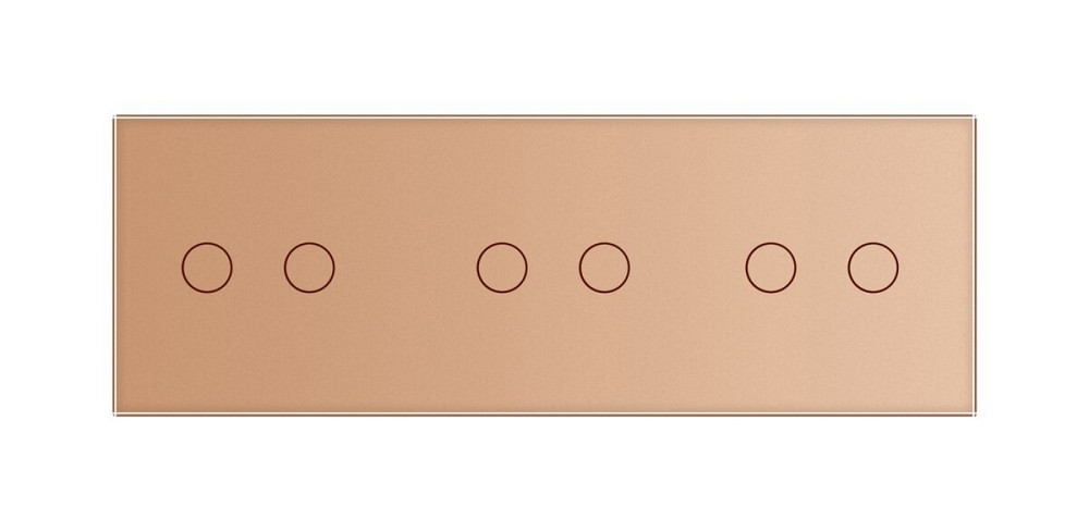 Розумний сенсорний ZigBee вимикач 6 сенсорів (2-2-2) Livolo золото (VL-C702Z/C702Z/C702Z-13) Коломыя - изображение 5