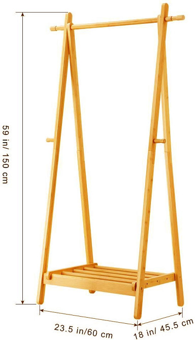 Стійка вішалка для одягу "Загора 60" каррі Миколаїв - фото 1