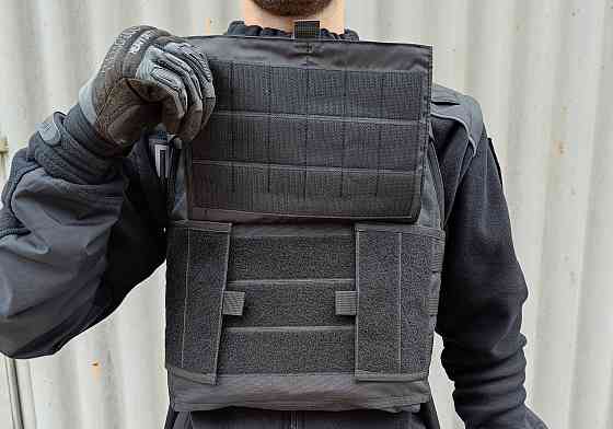 Плитоноска Pantsyr-2 (тактичний військовий жилет, бронежилет MOLLE) Чорний Коломыя
