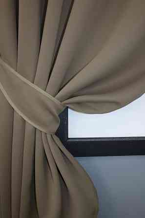 Комплект штор коротких VR-Textil Bagema Rvs № 1239ш 130х170 см 2 шт Молочний шоколад (35-0056) Київ