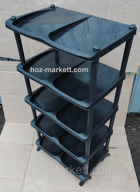 Полиця для взуття на 5 ярусів чорна еліфція Харків - фото 7