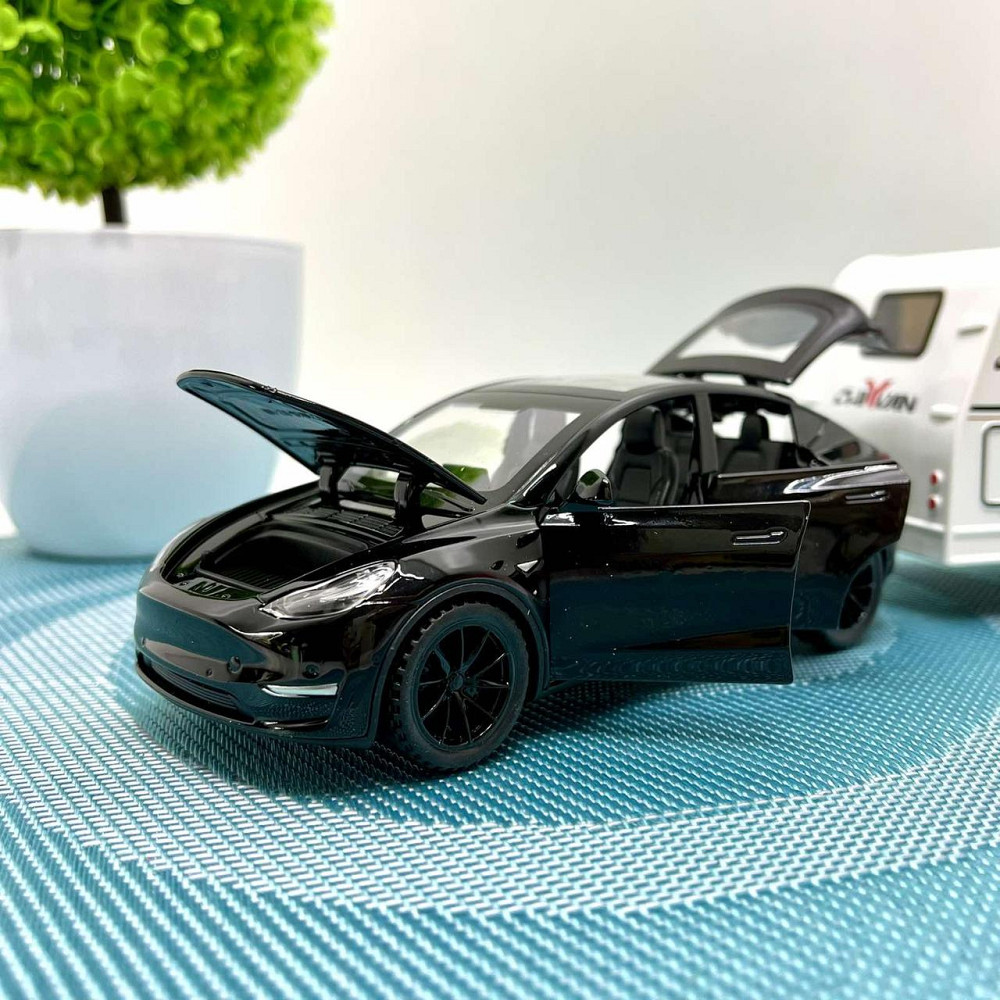 Машина з трейлером масштаб 1:32 інерція звук світло Чорний (B21045) Чернігів - фото 6