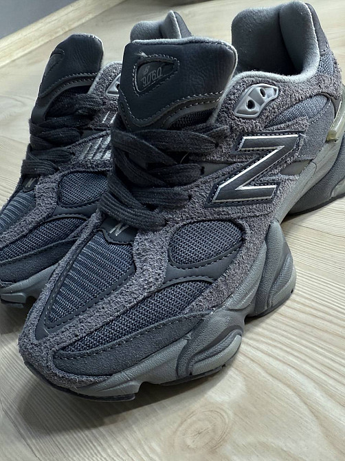 Кросівки жіночі і чоловічі NB 9060-5 замша з сіткою потерті унісекс сірі, 40, 25 см Київ - фото 14