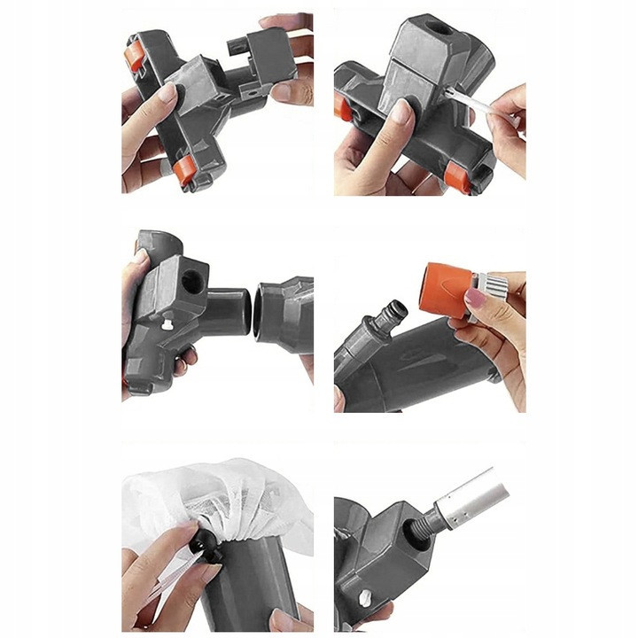 Набір для чищення басейну телескопічна палиця з 2 насадками Bigstren (21024) Нововолинськ - фото 7