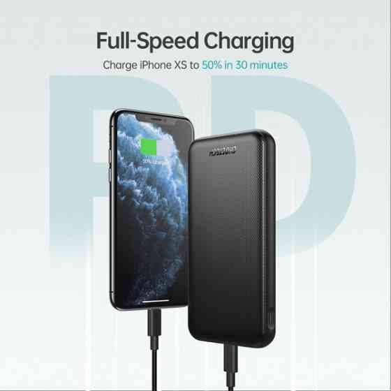 УМБ Choetech 10000mAh, 18W PD QC3.0, USB-C In/out, USB-A Li-pol чорна (B627-V3-CC-BK) Киев