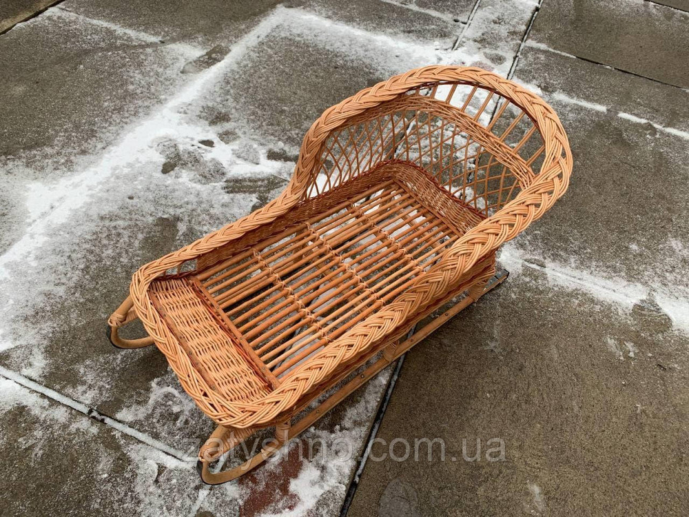 Санки плетеные с металлическим низом, на подарок Киев - изображение 2