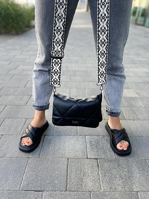 teona Шльопанці жіночі TEONA 265 чорні (літо, шкіра натуральна) (5247) Коломия - фото 2